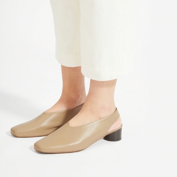 square toe slingback shoes
